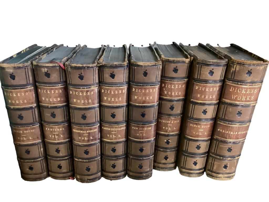 26 Volumes Dickens Works Partial Leather Bound (1 of 8)