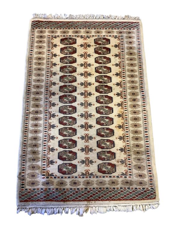Hand knotted Bokhara Throw Rug (1 of 6)