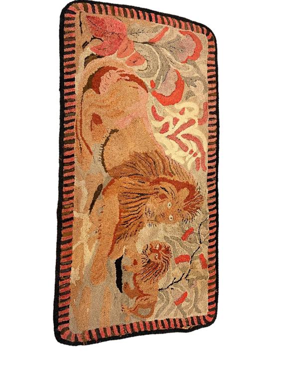 Vintage Hand Hooked Throw Rug (1 of 4)