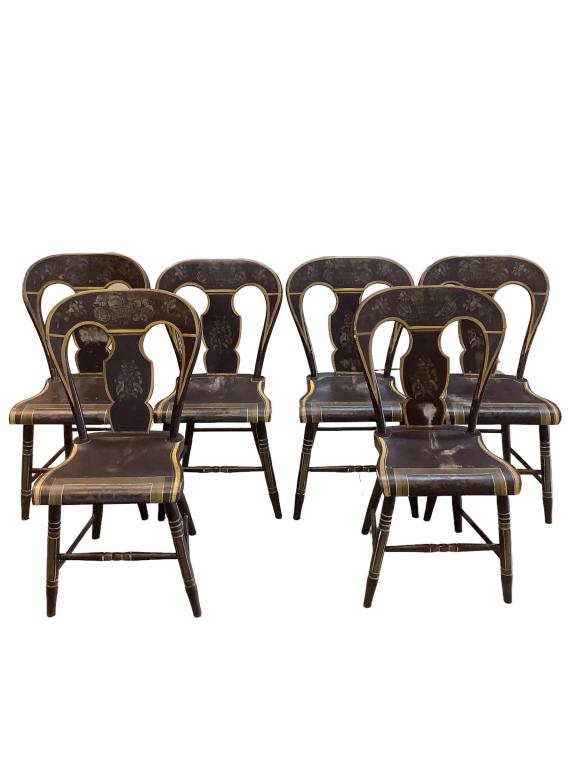 Set of 6 Hand Painted Dining Chairs (1 of 7)
