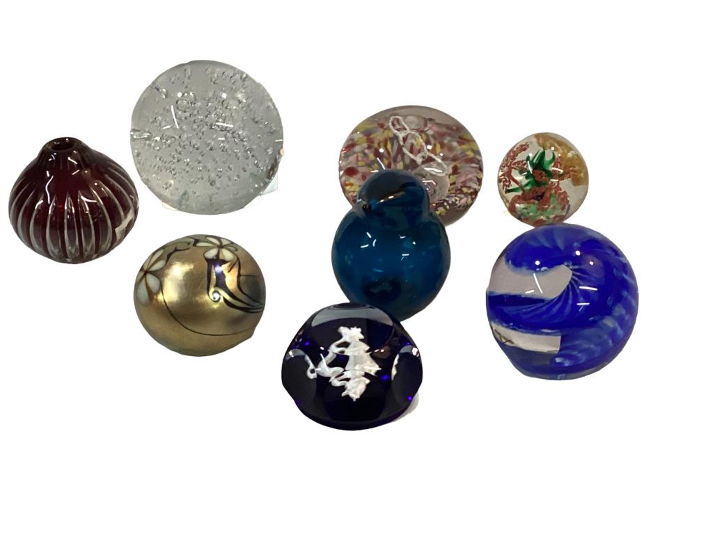 8 Glass Paperweights (1 of 6)