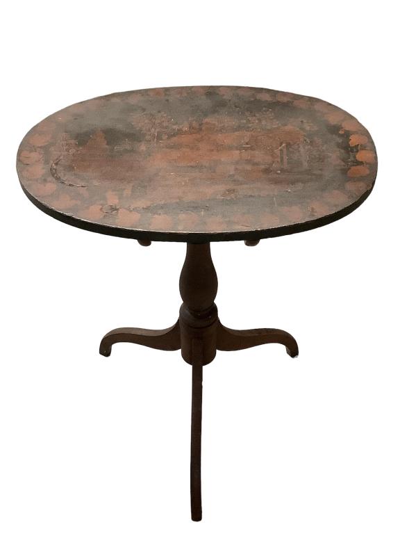 American Curly Maple Tilt Top Candle Stand (1 of 7)