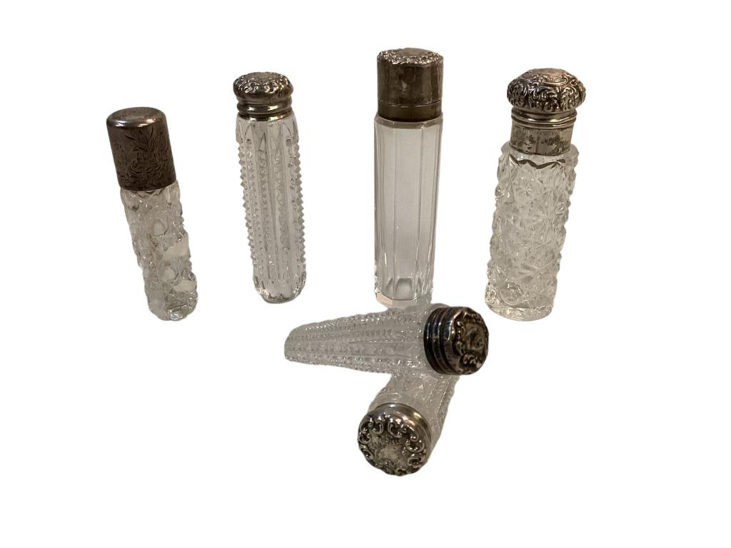 6 Sterling Capped Perfume Pocket Flask (1 of 4)