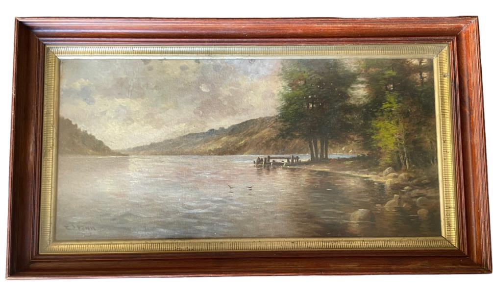 A Plein Air Landscape Painting, Elbridge J Fenn (1 of 6)