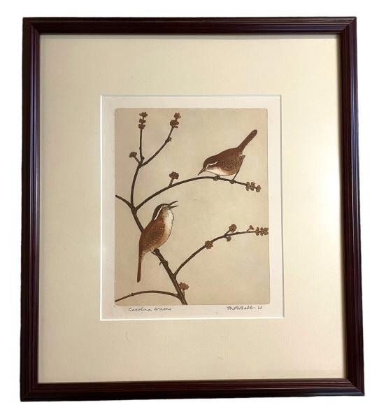Carolina Wrens Aquatint, Maurice Bebb (1 of 6)