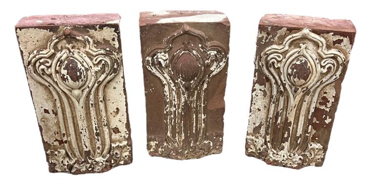 3 Vintage Terracotta Architectural Elements (1 of 5)