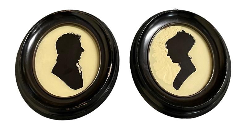 Pair of Reverse Painted Silhouettes (1 of 6)