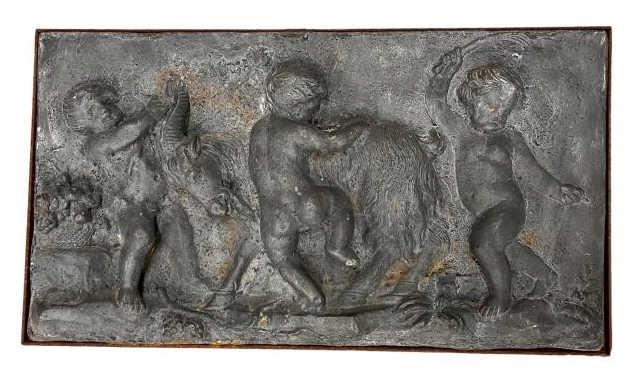 Vintage Lead Relief Plaque (1 of 4)