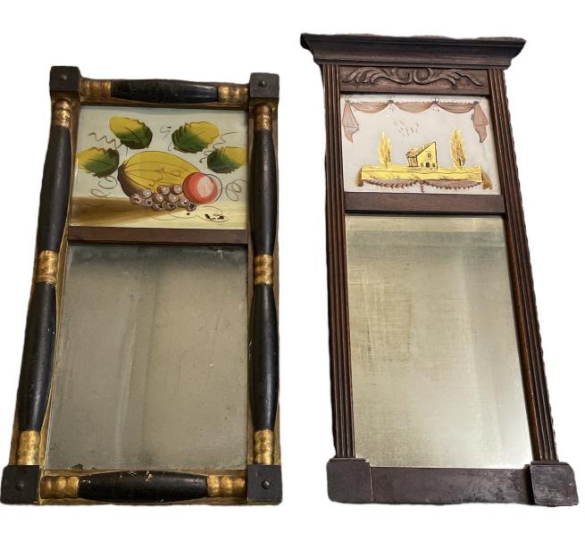Two American Federal Verre Eglomise Mirrors (1 of 8)