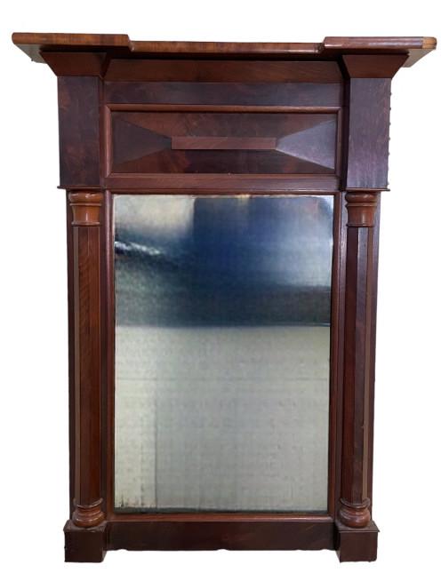 Antique Neoclassical Flame Mahogany Mirror (1 of 5)