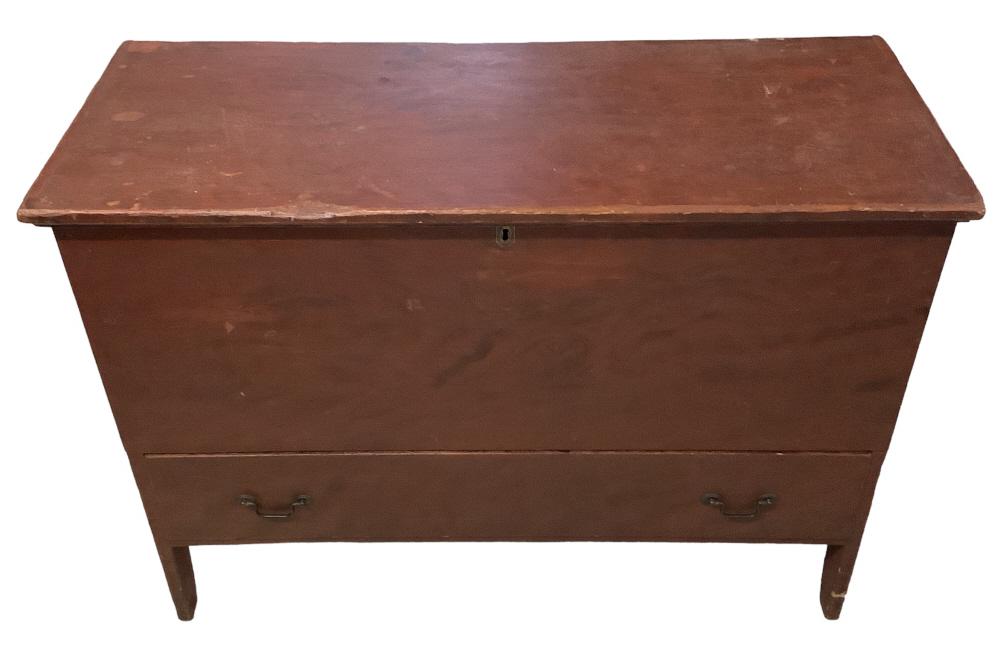 Grain Painted 6 Board Blanket Box (1 of 5)