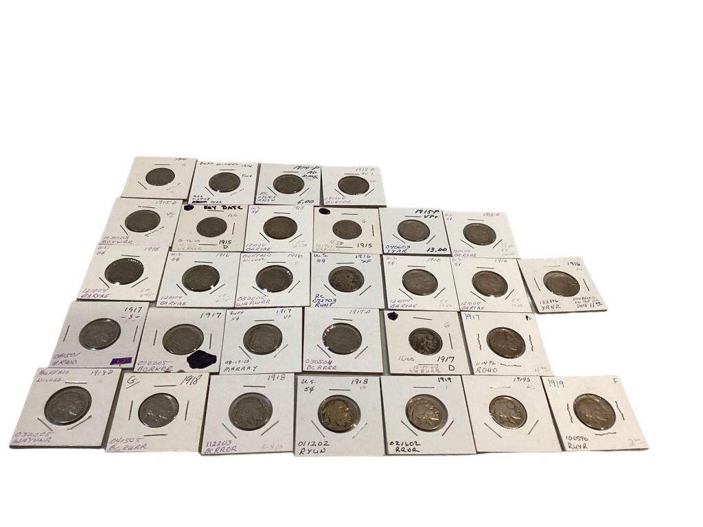 30 Mixed Date Buffalo Nickels (1 of 5)