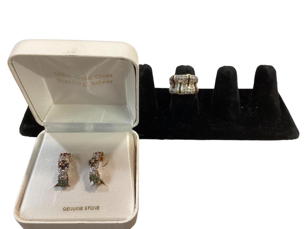 18 K Ring, Earrings (1 of 5)