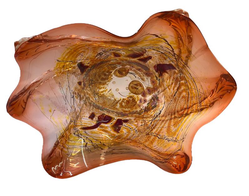 Monumental Chris Hawthorne Blown Glass Bowl (1 of 5)