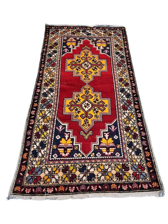 Semi Antique Hand Knotted Hamadan Rug (1 of 6)