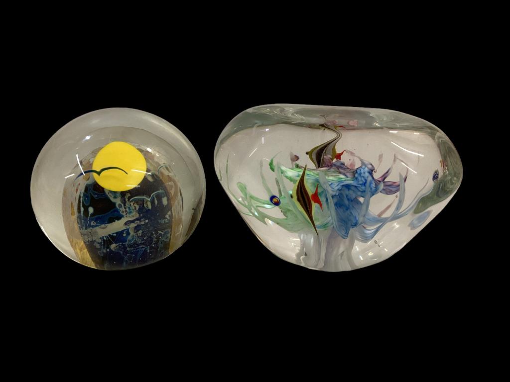Two Art Glass Paperweights (1 of 5)