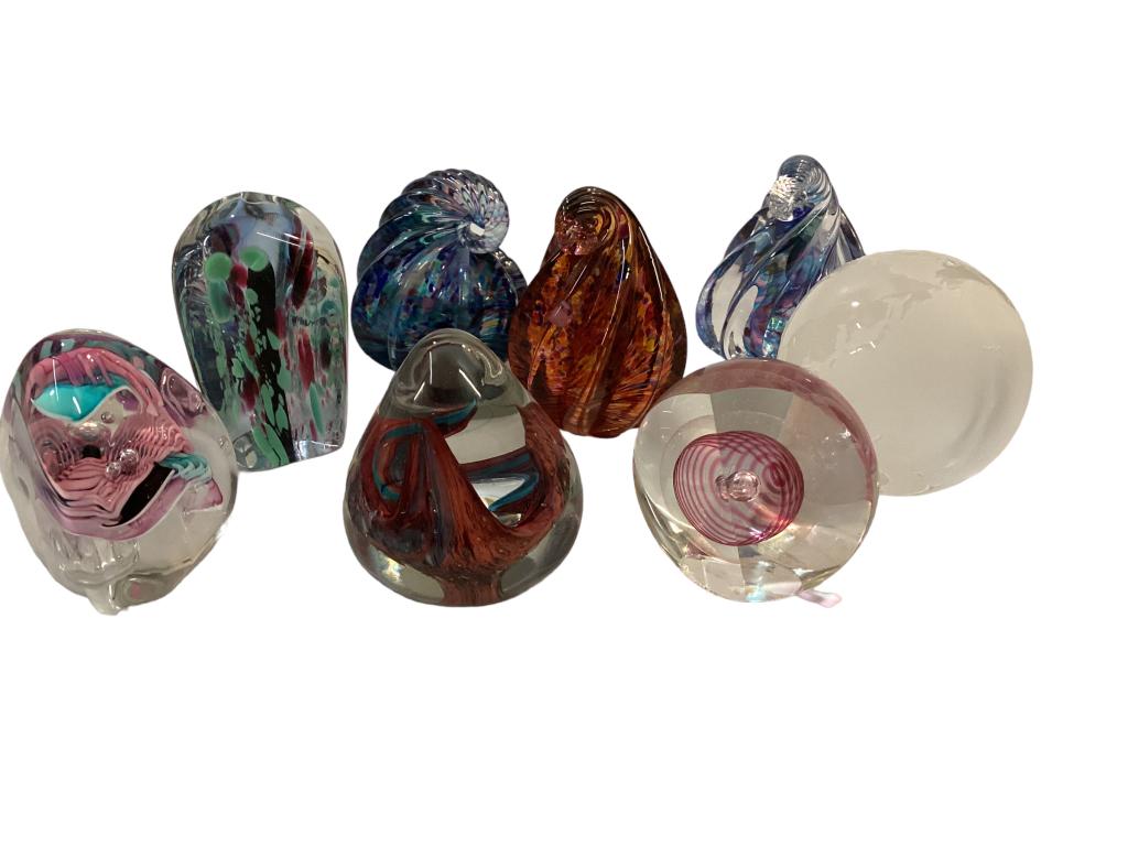 Eight Art Glass Paperweights (1 of 6)