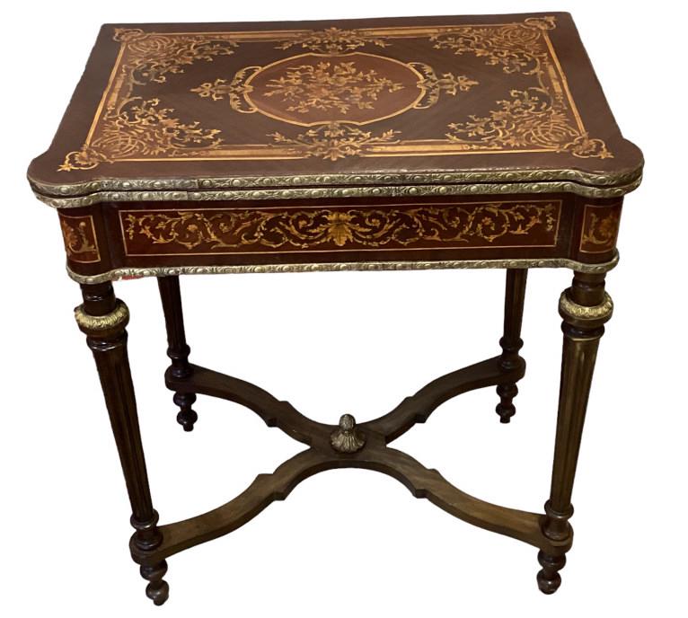 Rococo Italian Inlaid Games Table (1 of 5)