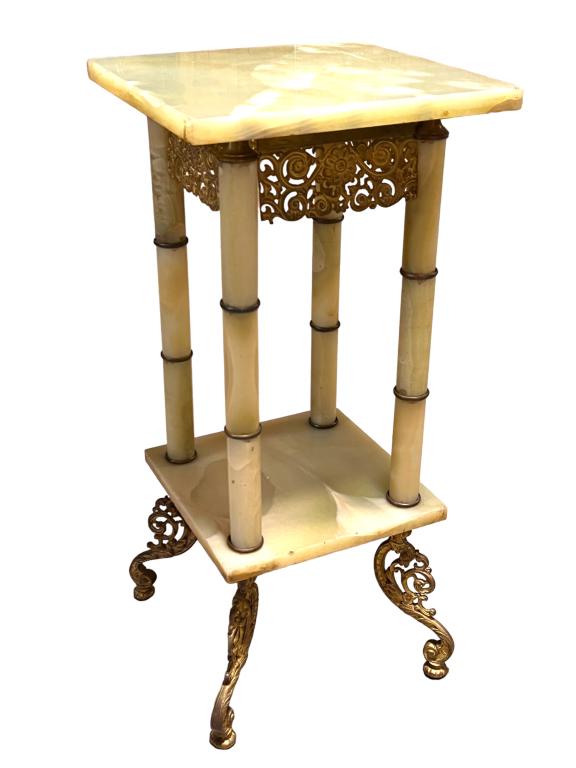 Brass & Marble Telephone Stand (1 of 4)