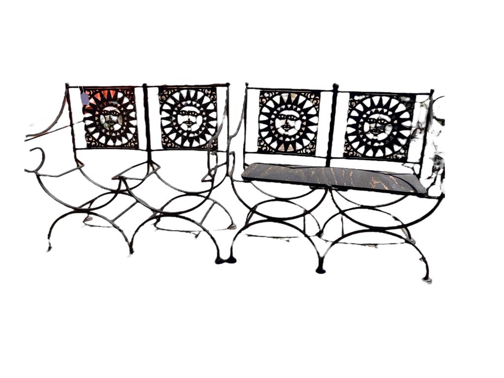 Mayan Sun Two Seat Bench Settees (1 of 7)