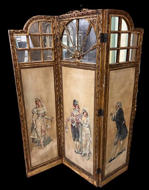 Gilded Folding French Wedding Screen (1 of 5)