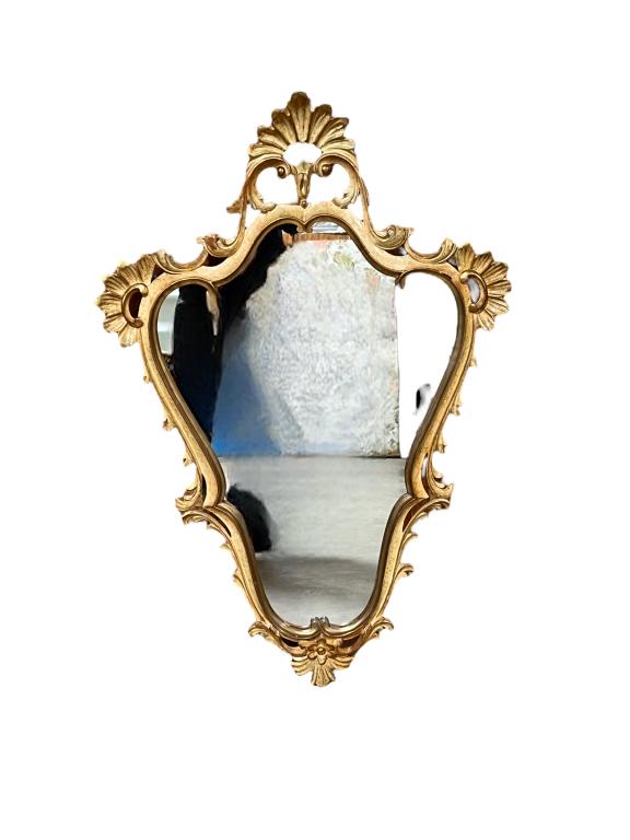 Carved Italian Polychrome Mirror (1 of 3)