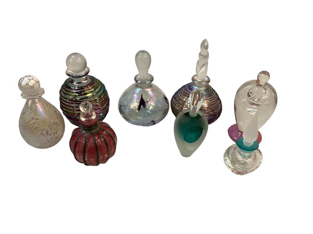 8 Art Glass Perfume Bottles (1 of 5)