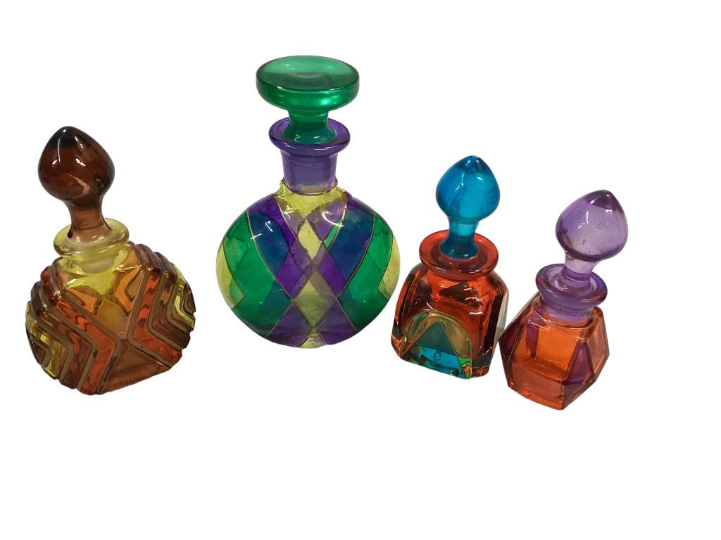 Four Bicchielli Italian Glass Perfume  Bottles (1 of 4)