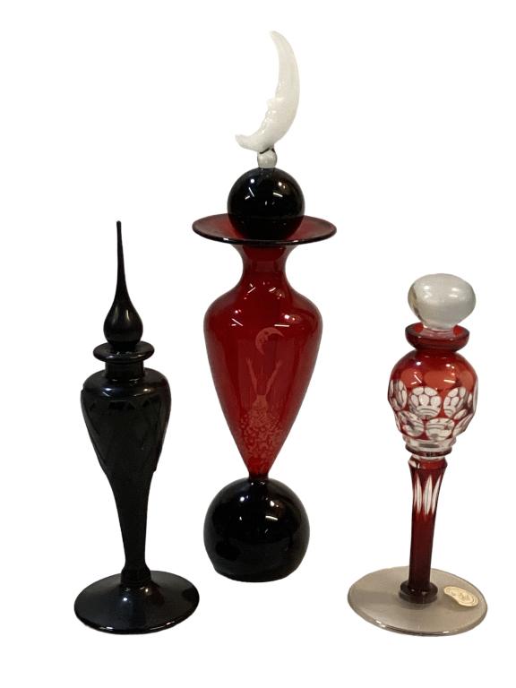 3 Art Glass Perfume  Bottles (1 of 6)