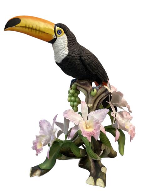 Connoisseur Porcelain  Toucan Bird in Orchids (1 of 8)