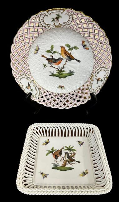 2 Pcs Herend Rothschild Porcelain (1 of 7)