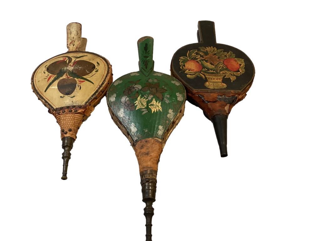 3 Antique Tole Painted Bellows (1 of 7)