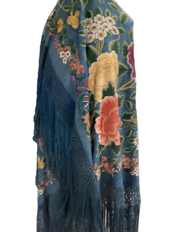 Embroidered  Silk Piano Scarf (1 of 5)