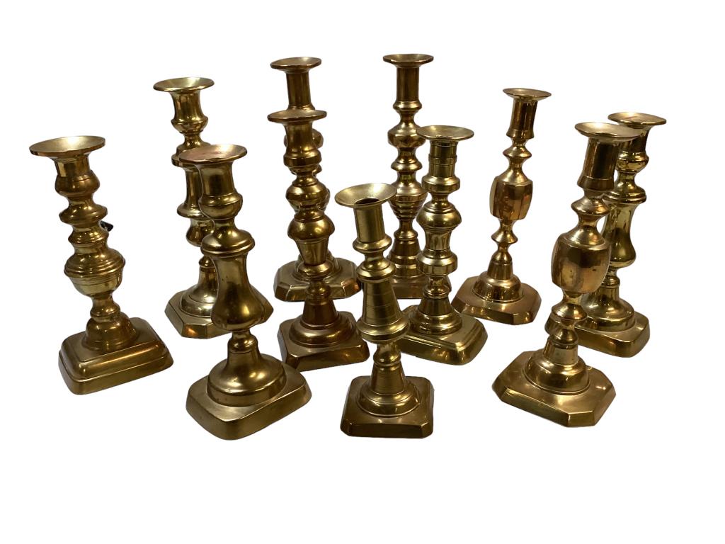 Eleven Brass Candlesticks (1 of 4)