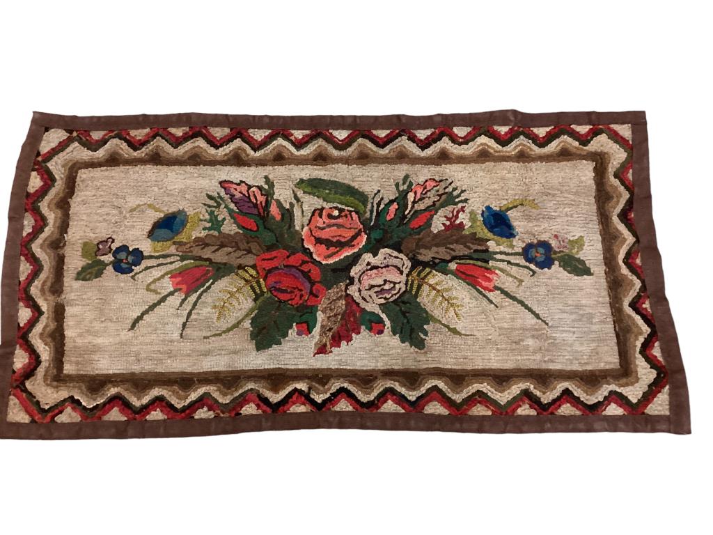 American Folk Art Hooked Rug (1 of 3)