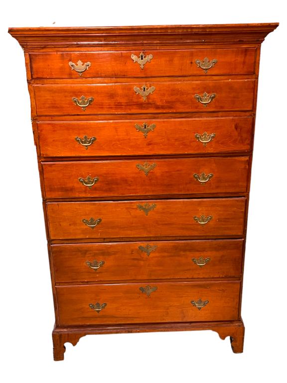 Cherry Chippendale Chest (1 of 6)
