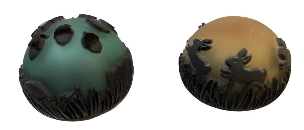 Two Pilgrim Cameo Cut Glass Paperweights (1 of 7)