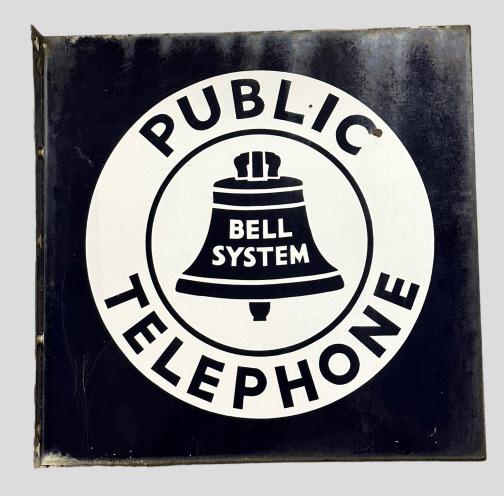 Vintage Bell System Public Telephone Flange Sign (1 of 7)