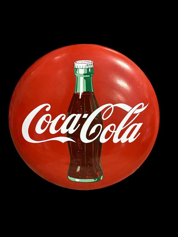 Vintage 24 Inch Coca Cola Button Sign (1 of 6)