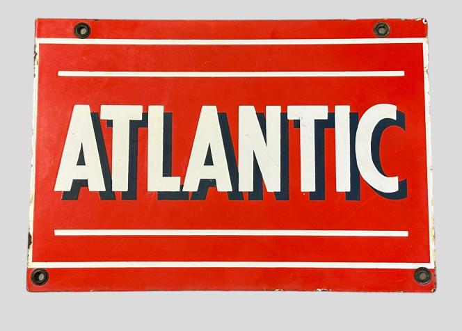 Vintage Atlantic Porcelain Pump Sign (1 of 7)