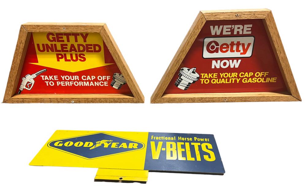 2 Vintage Getty Ad & Goodyear Belts Ad (1 of 3)