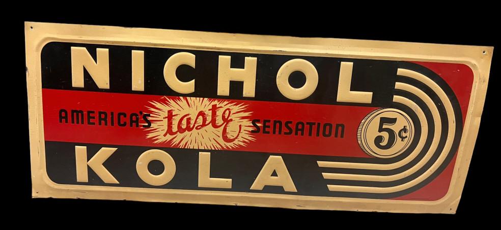 Vintage Embossed Nichol Kola Sign (1 of 4)