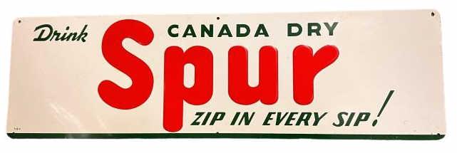 Vintage Drink Spur Embossed Tin Sign (1 of 5)