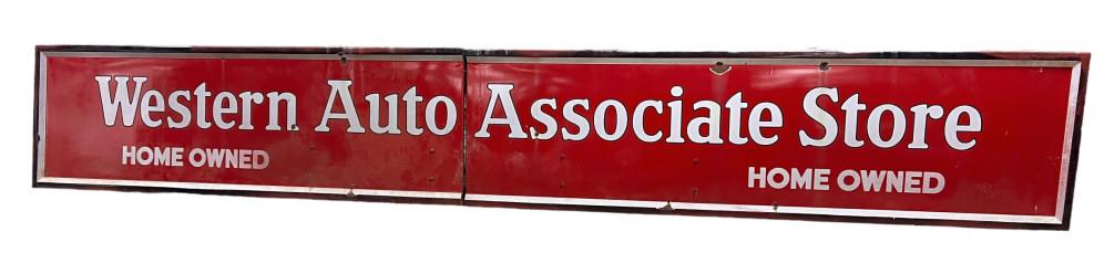 Porcelain Western Auto Associates Store Sign (1 of 10)