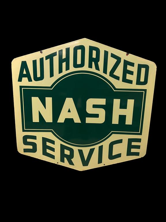 Double Sided Porcelain Authorized Nash Service (1 of 9)