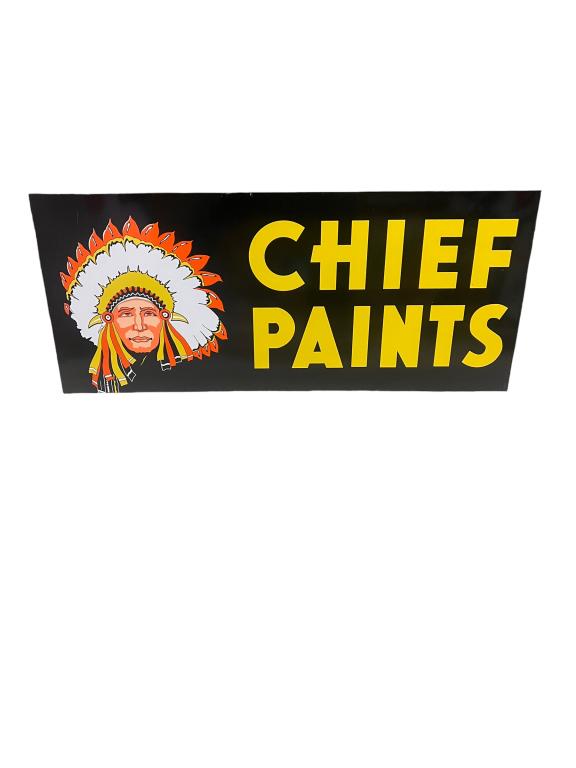 Double Sided Chief Paints Sign (1 of 5)