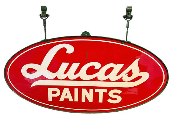 Lucas Paints Enamel Dealer Sign (1 of 4)
