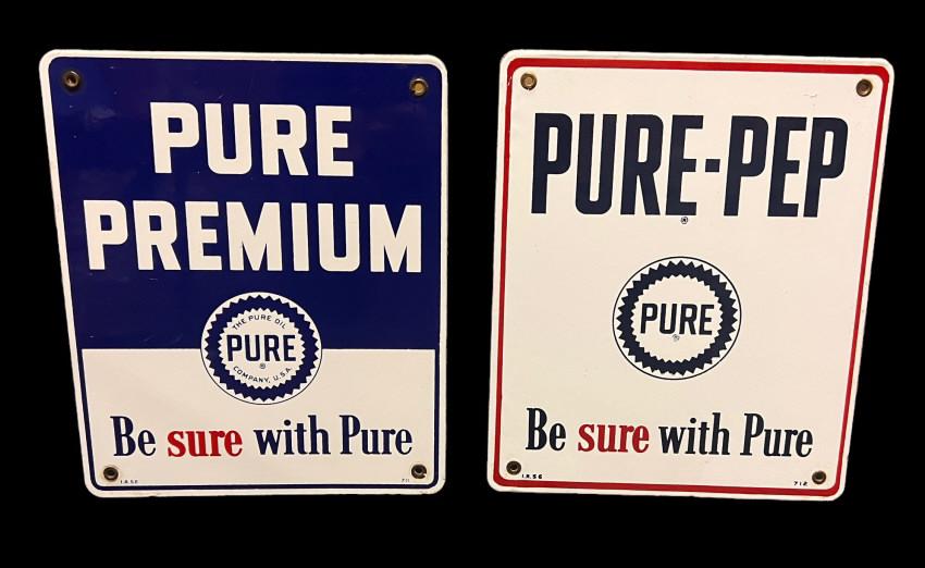 2 NOS Porcelain Pure Pump Plates (1 of 7)