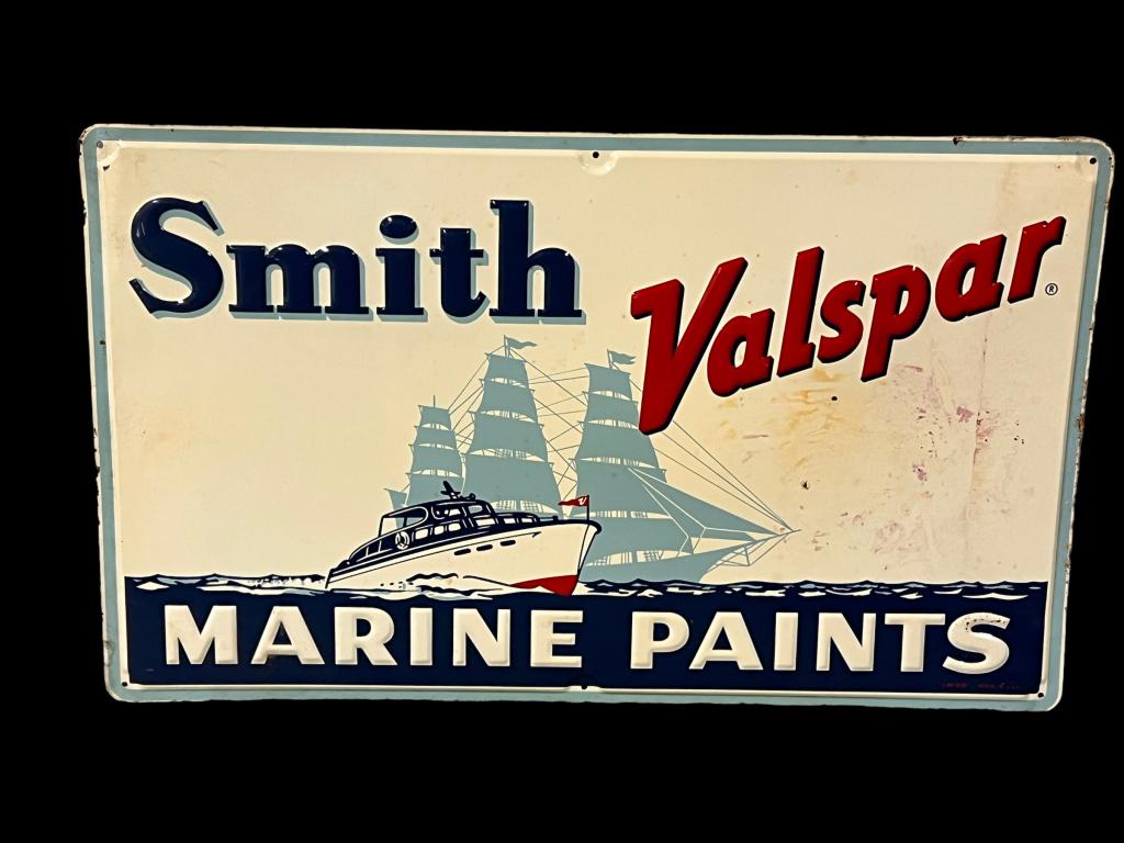 Rare Embossed Smith Valspar Marine Paints (1 of 6)