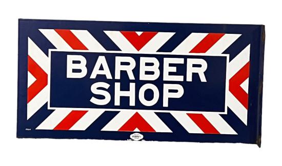 William Marvy Porcelian Barber Shop Flange Sign (1 of 5)